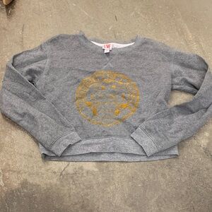 Lacoste live gray university of Lacoste Paris crewneck cropped sweatshirt